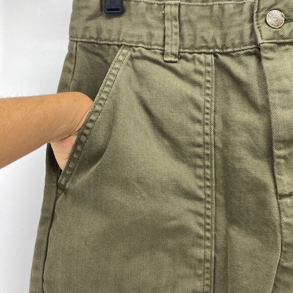 Banana Republic Cargo Ankle Pants green Neutral Minimalist Pockets barrel chic 2 - Picture 4 of 10